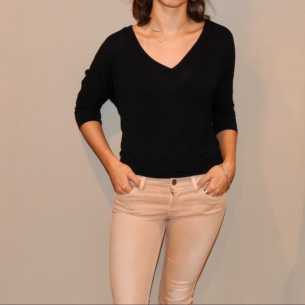 Staple black v neck top